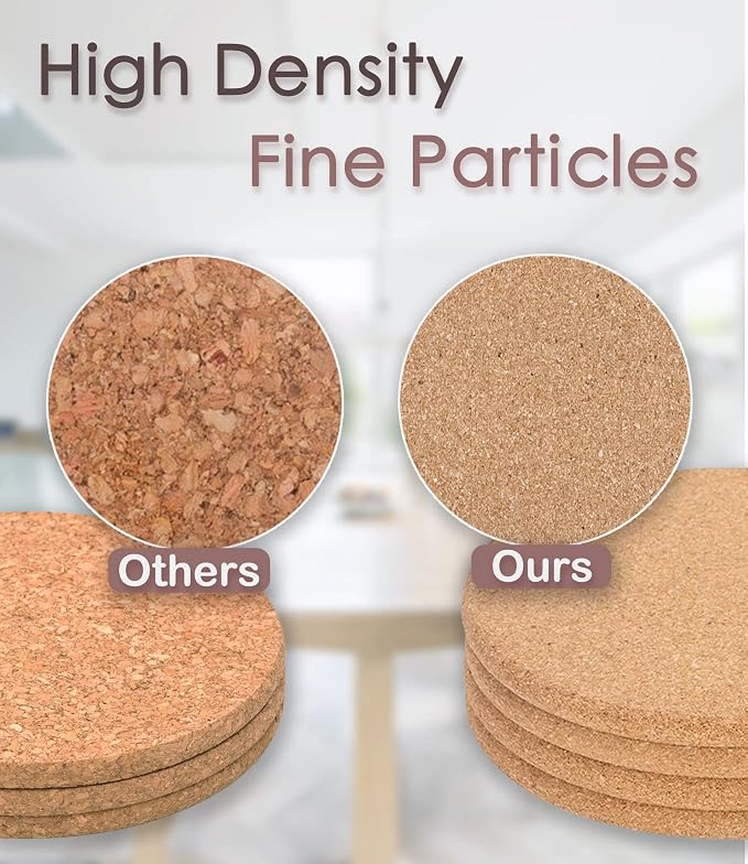 Cork Trivets for Hot Dishes, Hot Pots and Pans, 8 Inch 4 Pcs | High Density - Image 4