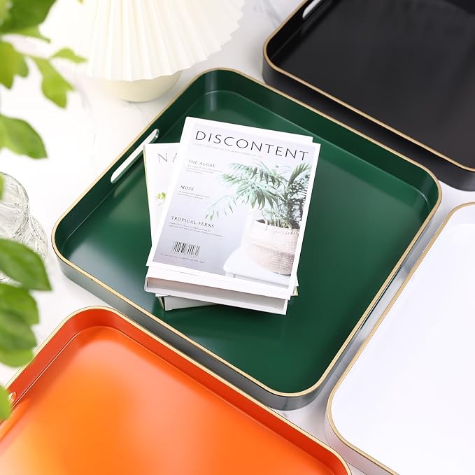 Orange Square Decorative Tray - Image 4