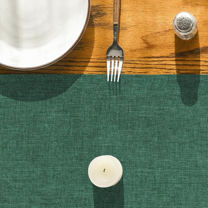 Artoid Mode Forest Green Table Runner, Seasonal Christmas Spring Washable - Image 2