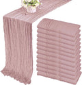 12 Pack 13Ft Cheesecloth Table Runner 35x157 Inch Boho Gauze Cheese Cloth Long by Fivenl