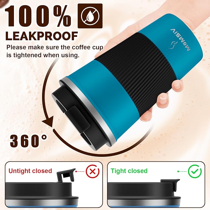 MOMSIV 17oz Travel Coffee Mug, Insulated Coffee Cup - Image 4