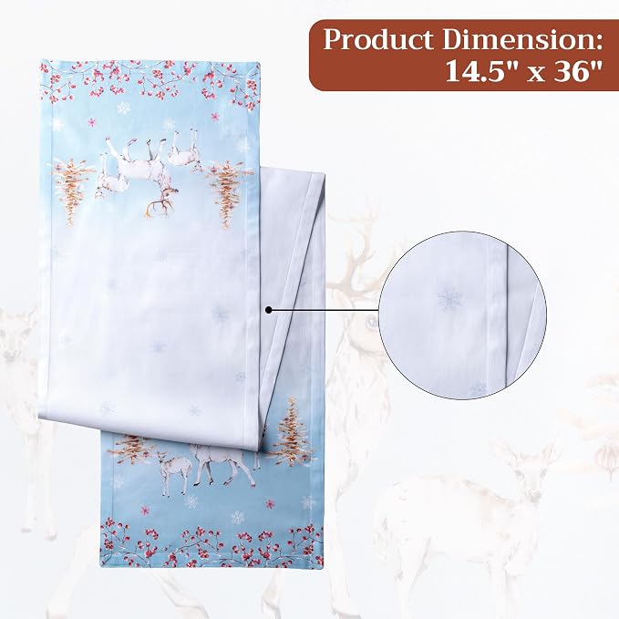 Maison d' Hermine Table Runner 100% Cotton 14.50" x 36" | Table Runners 36 - Image 7