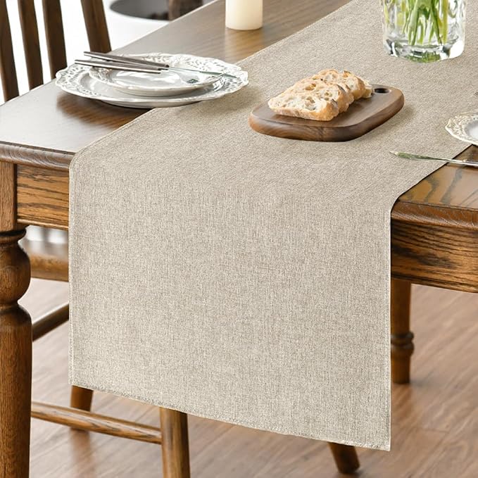 Artoid Mode Light Brown Table Runner, Seasonal Fall Washable Kitchen Dining by ArtoidMode