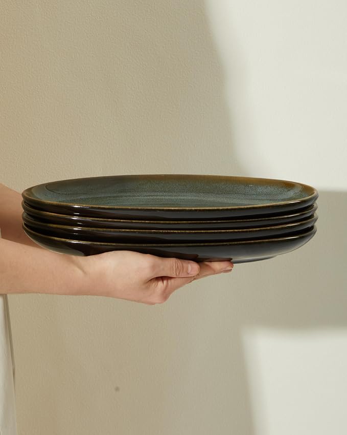 12.8" Oval Serving Platters, Stoneware Party Tray Set - Image 6