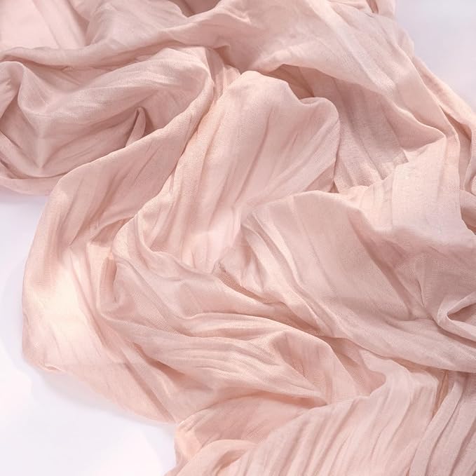 8 Pack Pink Table Runner 10ft Rustic Gauze Cheesecloth Table Decor | - Image 4