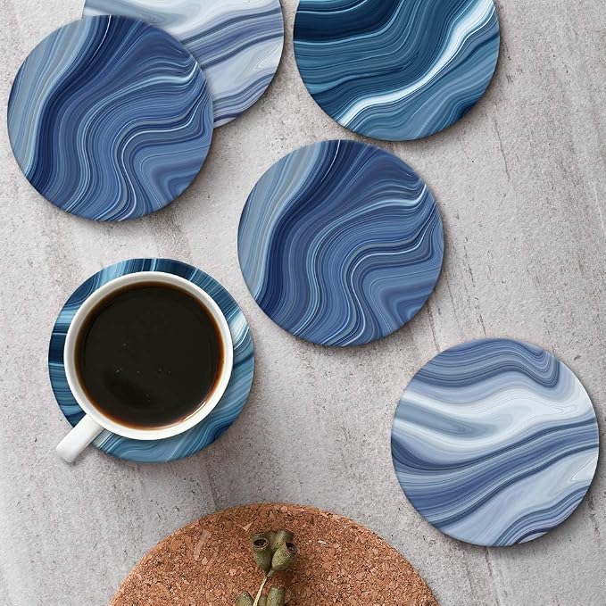 Coasters for Drinks, Ceramic Stone - Image 4