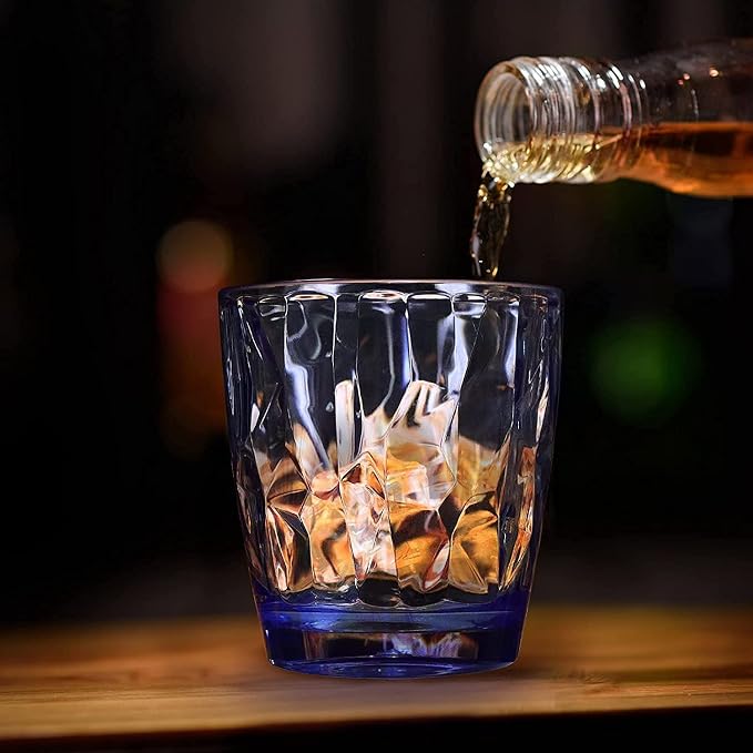 Topsky 10 oz Plastic Water Tumblers | Set of 4 Transparent Unbreakable Drinking - Image 5