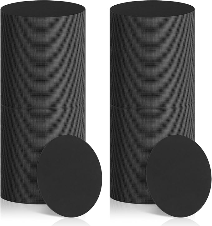 TaoBary 400 Pcs Round Cardboard Paper Coasters Bulk 1mm, 4 Inch Disposable by TaoBary