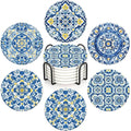 Set of 6 Coasters for Drink, Modern Bohemian Style, Housewarming Gift, Home by BaHomeck