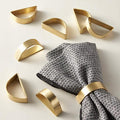 Cuff Brushed Gold Napkin Rings Set of 120, Modernist Napkin Ring Holder by wonlex