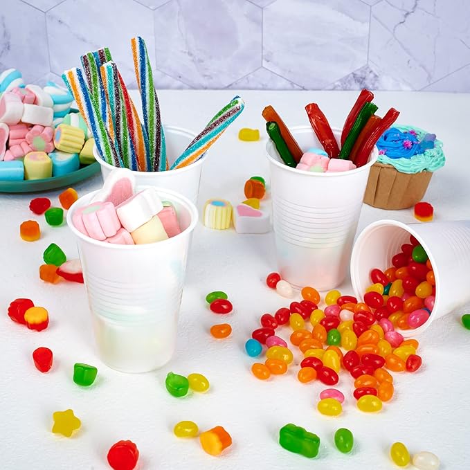 Lilymicky 500 Pack 7 oz White Plastic Cups, Disposable Drinking Cups | Non-slip - Image 6