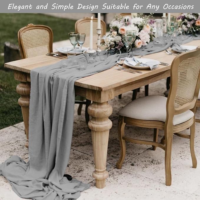 12 Pack 10Ft Cheesecloth Boho Gauze Table Runner - Image 7