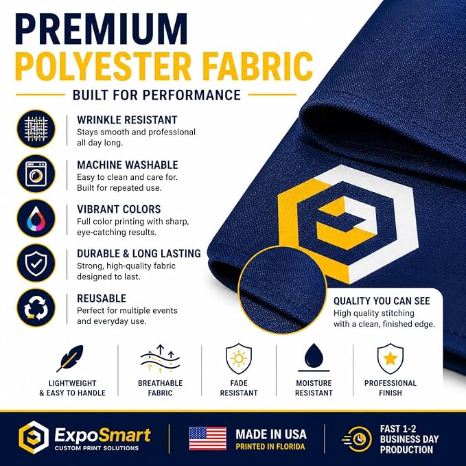 Custom Table Runner with Business Logo, Ships Next Day, Made in USA - Image 4