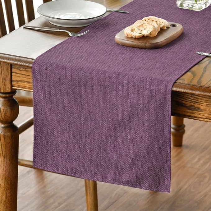 Artoid Mode Purple Table Runner, Seasonal Summer Washable Kitchen Dining Table by ArtoidMode