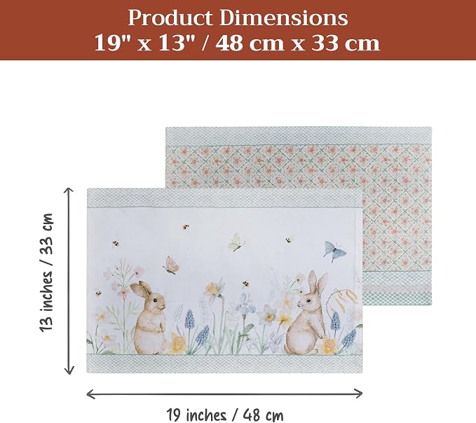 Maison d' Hermine Placemats Set of 4 Reusable 100% Cotton | Cloth Place Mats - Image 7