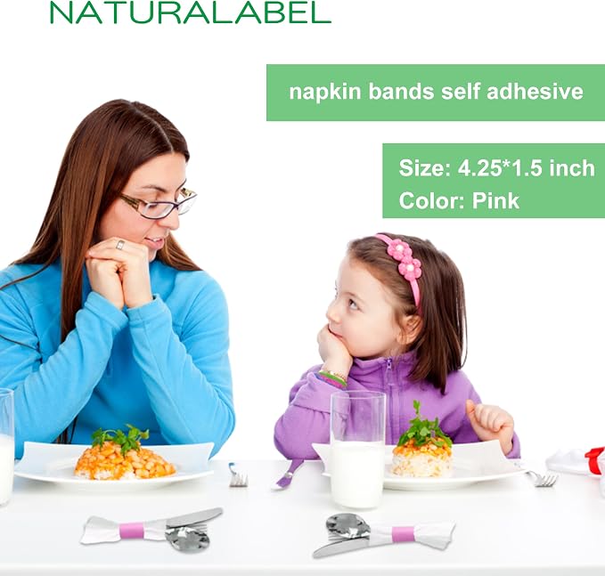 Self-Adhesive Napkin Bands, elegant table setting, - Image 3