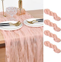 Peach Cheesecloth Table Runner Cheese Cloth Wedding Birthday Party Decor | 10Ft by Joanlody