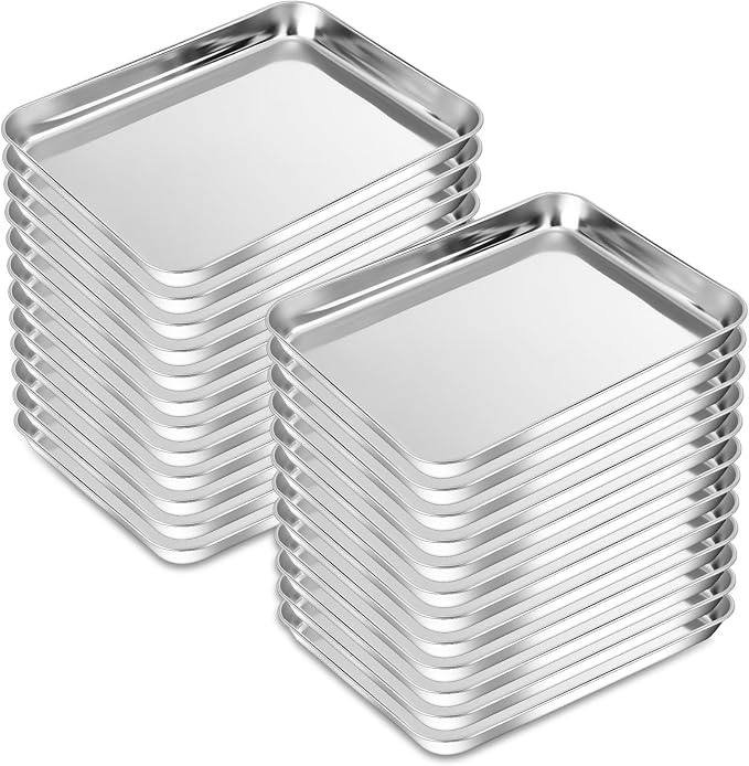 meekoo 24 Pcs Baking Sheet Pan Cookie Sheet Set by meekoo