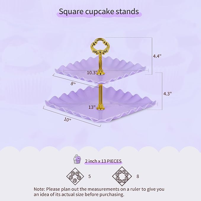 Pack of 11 NWK Cake Stand Set of Cupcake Stand, Tray & Table Cloth | Includes 3 - Image 3