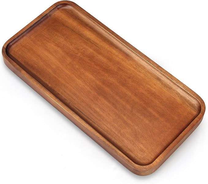 Acacia Wood Plates Small Decorative Tray Wooden Serving Platter by Ayiaren