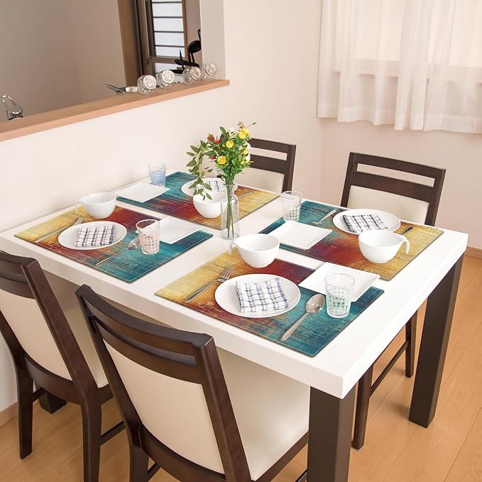 Emvency Farmhouse Placemats Set of 4, 12x18 Inch - Image 6
