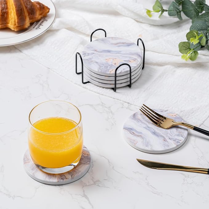 6Pcs Absorbent Coasters Set - Image 5