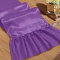 2 Pack Purple Satin Table Runner 12 x 72 Inch | Ruffle Design, Luxurious Dining by Unknown