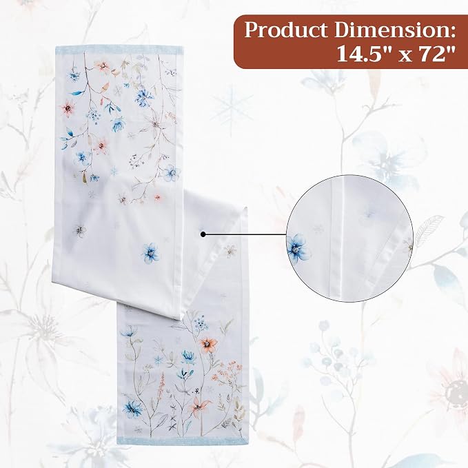 Maison d' Hermine Table Runner 100% Cotton 14.50" x 72" | Table Runners 72 - Image 7