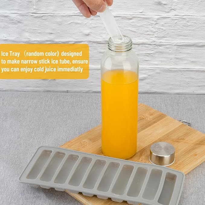 Zukro 18oz Glass Juice Bottles - Image 8