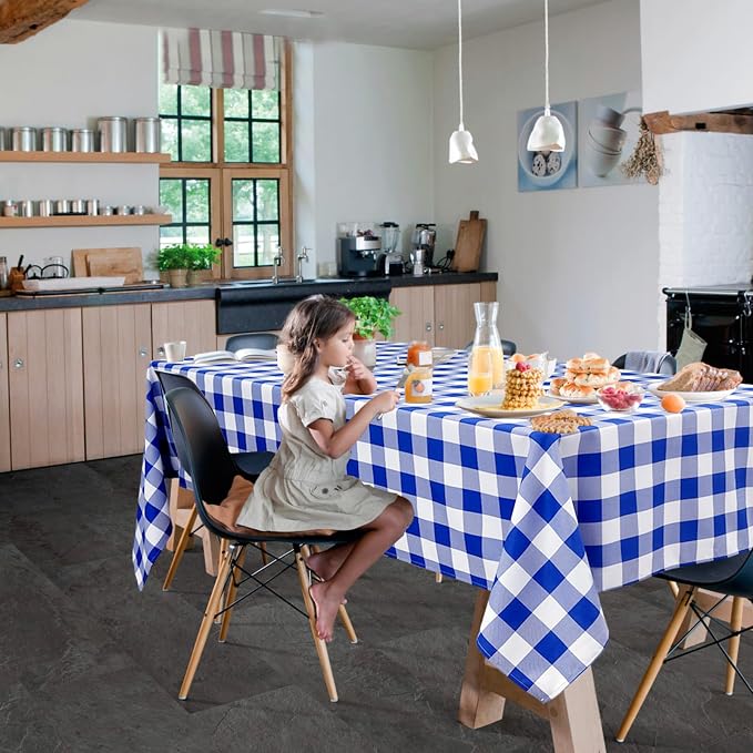 Checkered Tablecloth Rectangle, 70 x 90 Inch - Image 7