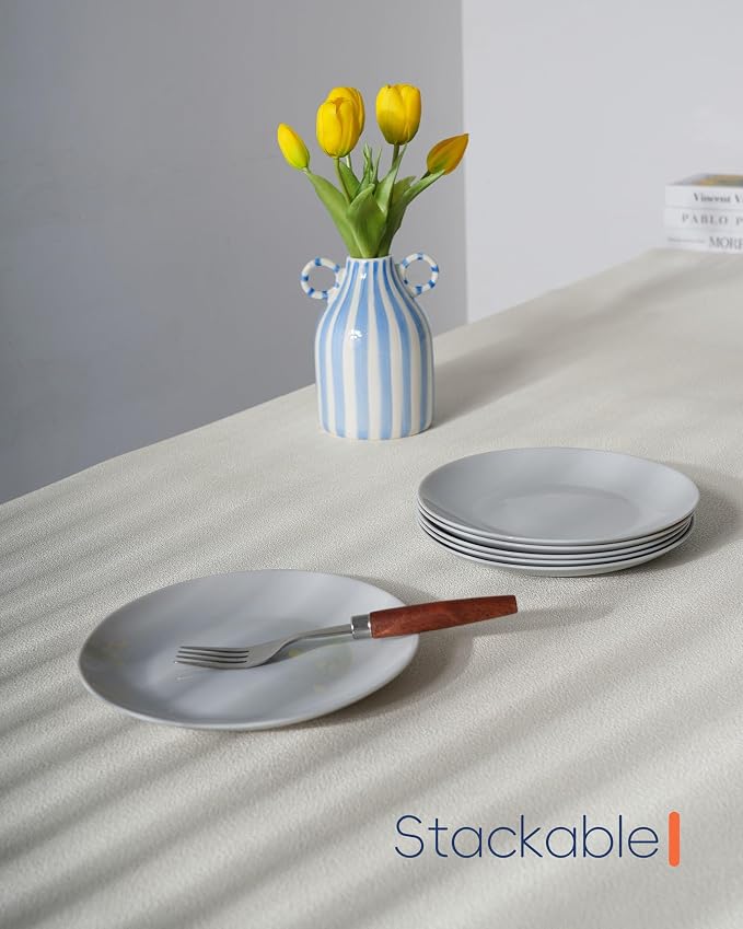 7.5 Inch Appetizer Plate Set of 6, snacks and everyday kitchen use - Image 2