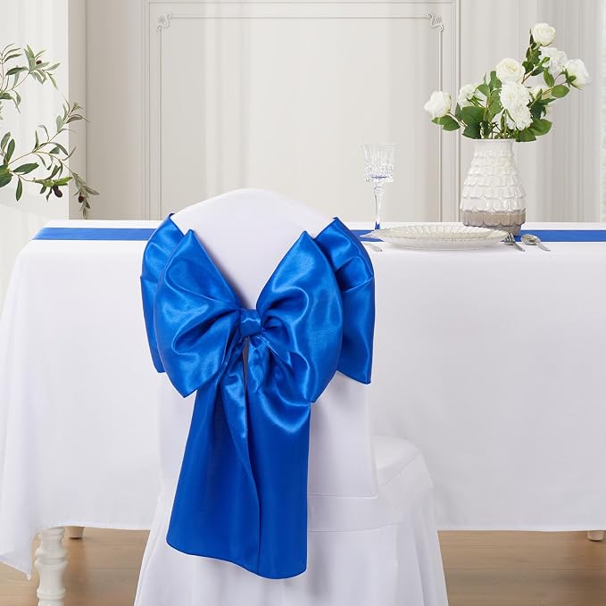 Royal Blue Satin Table Runner, 12x108 Inches, 12 Pack | Premium Satin, Smooth - Image 4