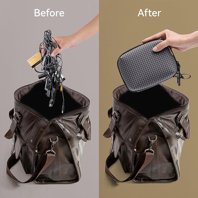 Electronics Organizer Cord Organizer Travel, Small Tech Bag - Image 3