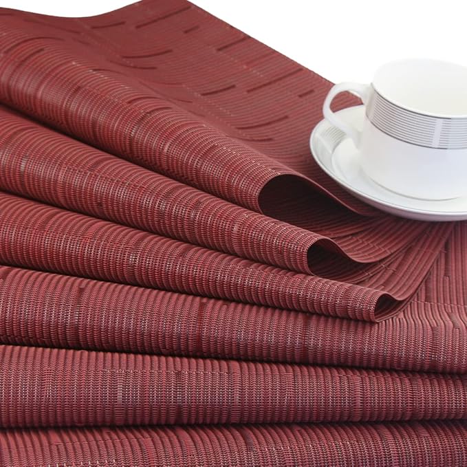 PIGCHCY Placemats Set of 12 Washable Durable Place Mats Vinyl Heat Resistant - Image 4