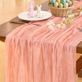 Cheesecloth Table Runner Summer Boho Wedding Birthday Party Home Decor | Coral by Socomi