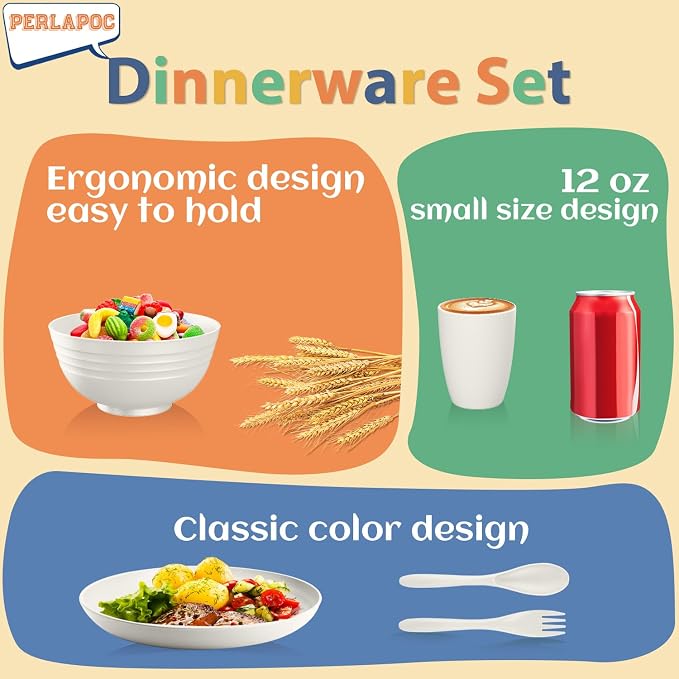 Wheat Straw Dinnerware Sets Service - Image 6