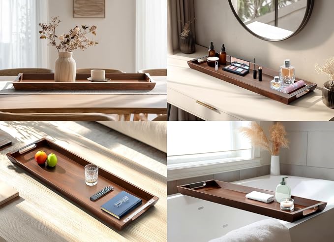 Acacia Wood Serving Tray, 36×12in Large Charcuterie Boards - Image 5