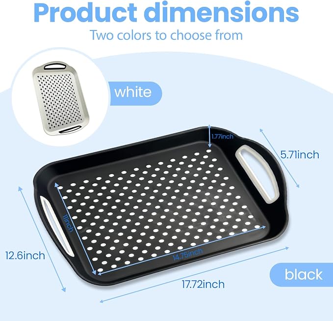 2 Pack Large Nonslip Serving Tray - Image 3