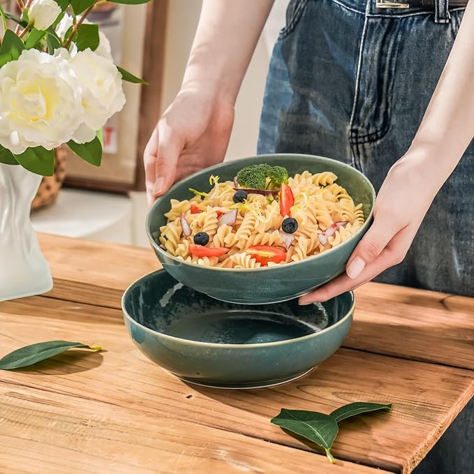 30oz Ceramic bowls set of 4-8" serving bowls - Image 5