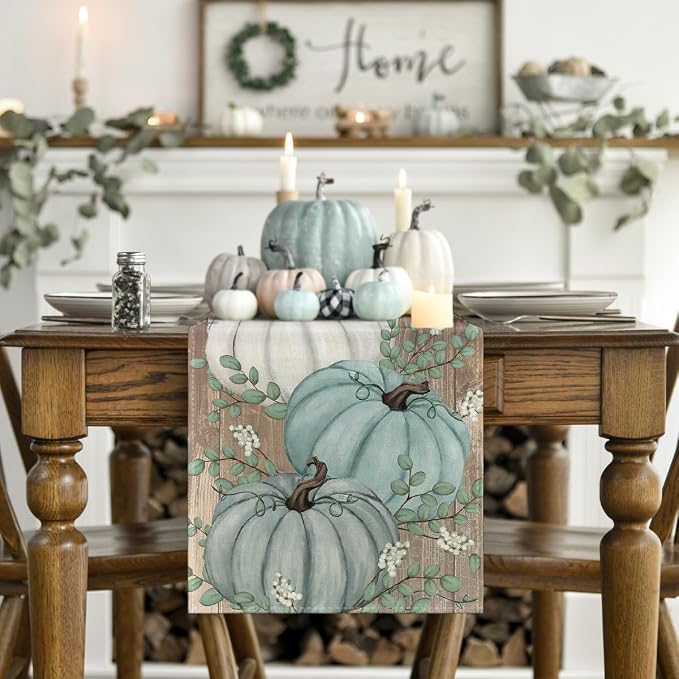Artoid Mode 210 GSM Fall Table Runner 13x120 Inch Home Party Decor | Pumpkins - Image 2
