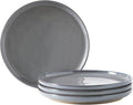 Ceramic Dinner Plates Set of 4, Stoneware 8 Inch, Dishwasher and Oven Safe by Tikooere