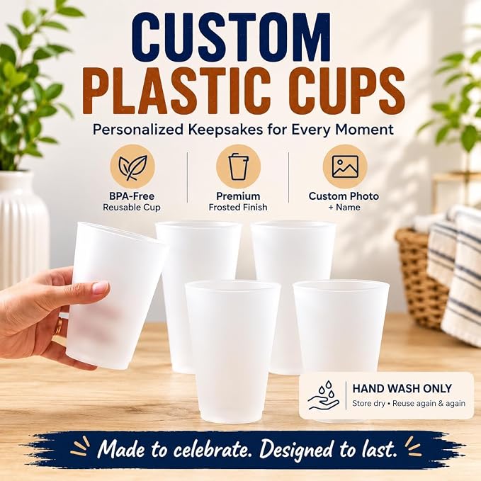Custom Cabin Party Cups, Personalized Summer Vacation And Travel Gifts - Image 4