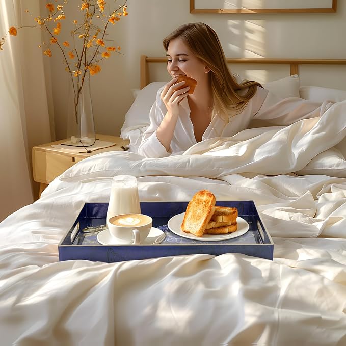Bohemian Blue Serving Trays, Rectangular Serving Tray - Image 7