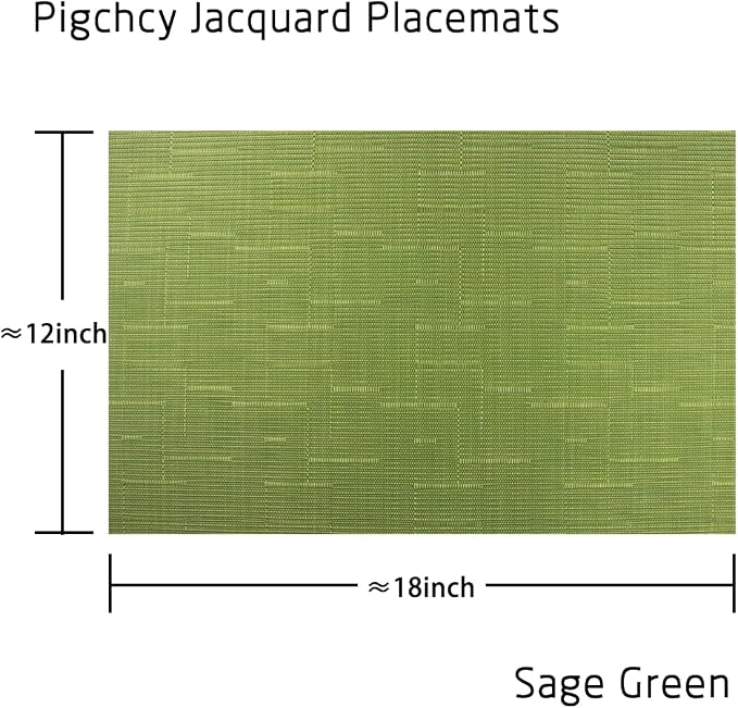 PIGCHCY Placemats Set of 8 Washable Durable Place Mats Vinyl Heat Resistant - Image 2
