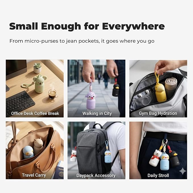 4.1oz Mini Insulated Water Bottle, Portable Coffee Cup, Small Travel Cup Vacuum - Image 7