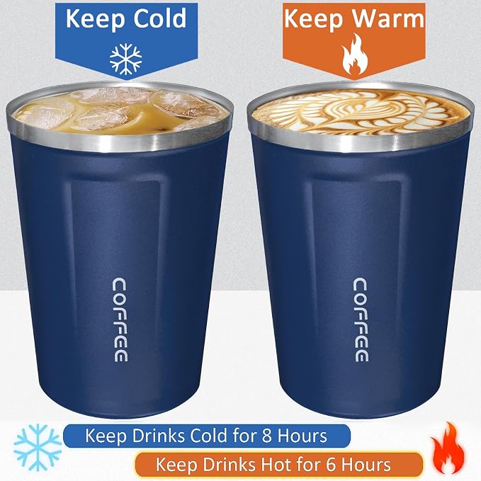 4 Pack Travel Coffee Mug 12oz Insulated Coffee Cup - Image 5