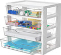 Vtopmart Clear Desktop Organizer, 4-Tier Drawer Storage by Vtopmart