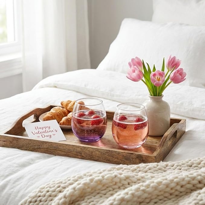 ColoVie Stemless Wine Glasses set of 6, Colored Cocktail Cups, Party Glass | - Image 7