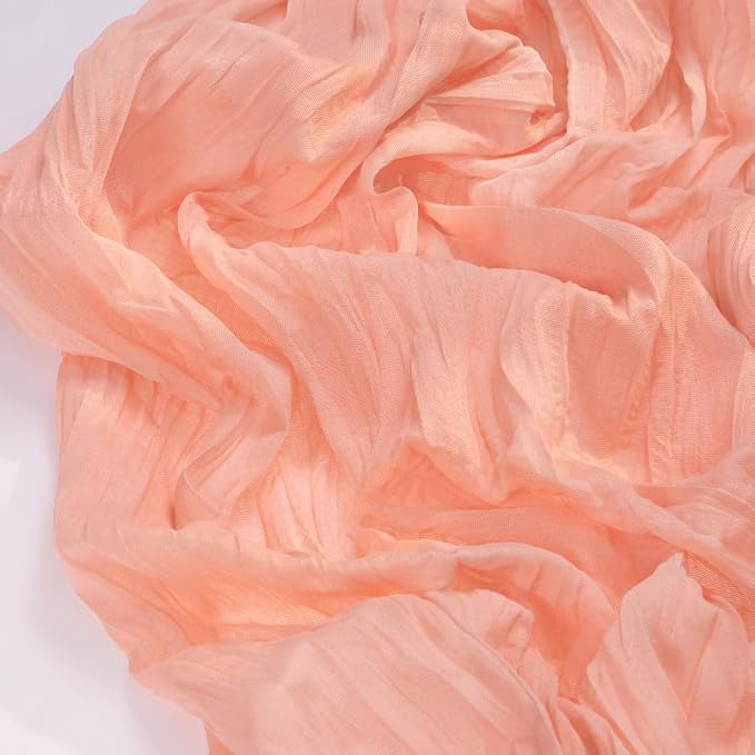 Cheesecloth Table Runner Summer Boho Wedding Birthday Party Home Decor | Coral - Image 3