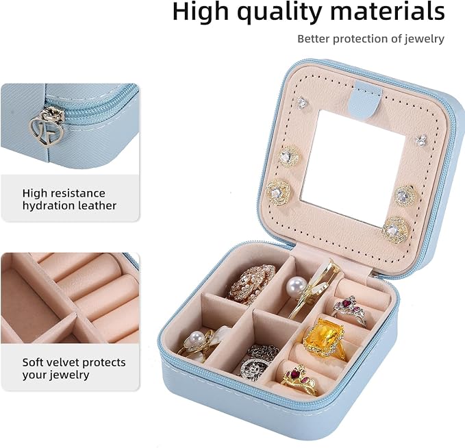 KElofoN Travel jewelry case Travel jewelry box Travel Jewelry Organizer Small - Image 4